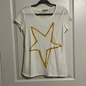 ESPRIT Star T-shirt in Cream